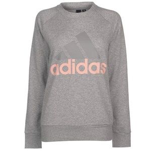 Adidas Crew Neck Sweatshirt Grey & Pink
